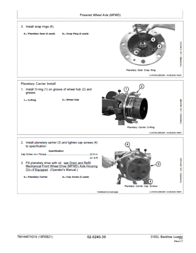 John Deere 310SL Backhoe Loader Repair Technical Manual (S.N after F390996 -) - Image 3