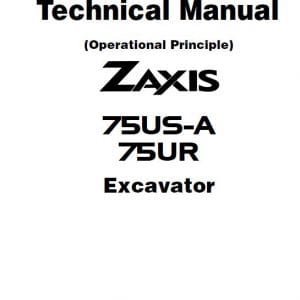 Hitachi ZAXIS 75US-A, 75 UR Excavator Repair Service Manual Hitachi ZAXIS 75US-A, 75 UR Excavator Repair Service Manual - Image 2