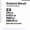 Hitachi ZX870-5A and 890H-5A Excavator Service Repair Manual