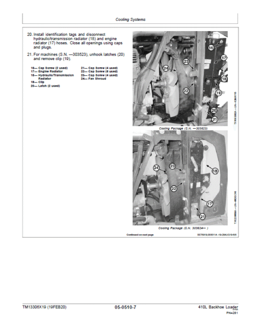 John Deere 410L Backhoe Repair Technical Manual (S.N after C273920 & D273920 – 390995)