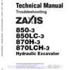 Hitachi ZX850-3 and ZX870H-3 Excavator Service Repair Manual