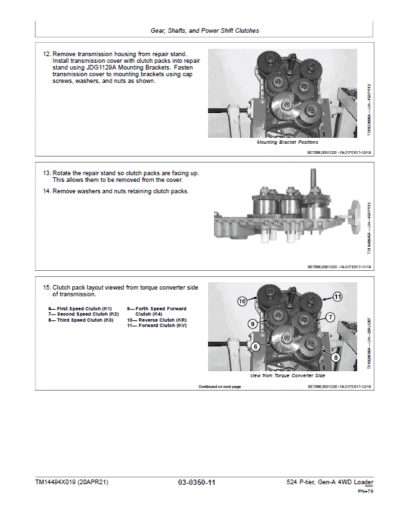 John Deere 524 P-Tier, Gen-A 4WD Loader Repair Technical Manual - Image 3