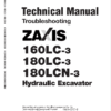 Hitachi Zaxis 160LC-3 and Zaxis 180LC-3 Excavator Service Repair Manual
