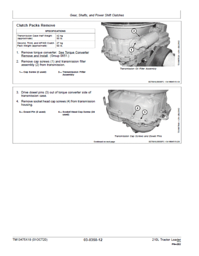 John Deere 210L Tractor Loader Repair Technical Manual - Image 3