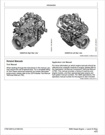 John Deere 6068 Diesel Engine Level 33 ECU Service Repair Manual - Image 3