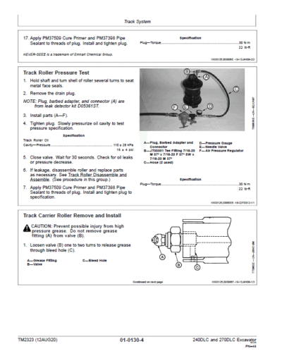 John Deere 240DLC, 270DLC Excavator Repair Service Manual - Image 3