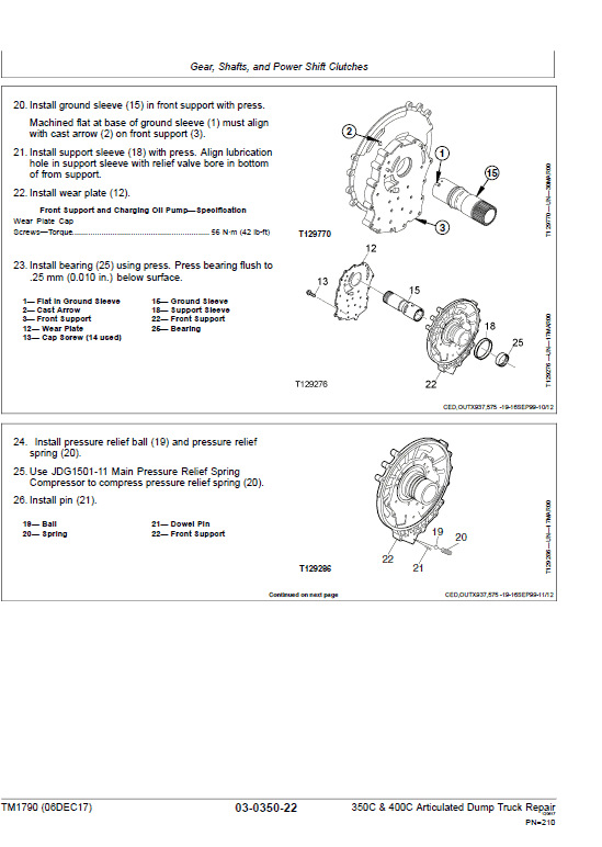 John Deere 350C, 400C Articulated Dump Truck Repair Technical Manual John Deere 350C, 400C Articulated Dump Truck Repair Technical Manual - Image 3