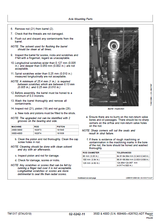 John Deere 350D, 400D Articulated Dump Truck Repair Manual (S.N 608490 – 626762) - Image 3