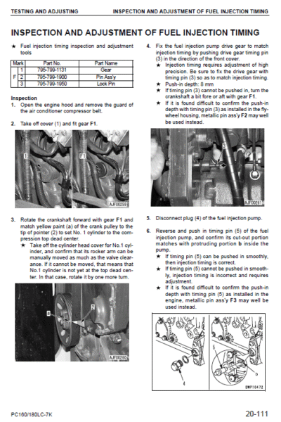 Komatsu Pc180lc-5k Excavator Service Manual - Image 3