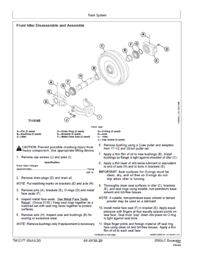 John Deere 250GLC Excavator Service Manual - Image 3