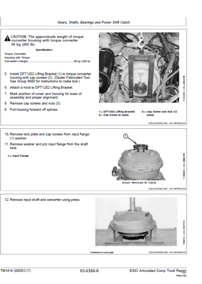 John Deere B30C Articulated Dump Truck Repair Service Manual - Image 3