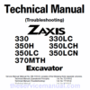 Hitachi ZX330, ZX330LC, ZX350LCH, ZX370MTH ZAXIS Excavator Repair Manual