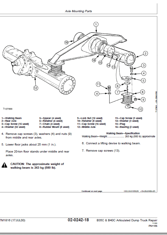 John Deere B35C, B40C Articulated Dump Truck Repair Service Manual John Deere B35C, B40C Articulated Dump Truck Repair Service Manual - Image 3