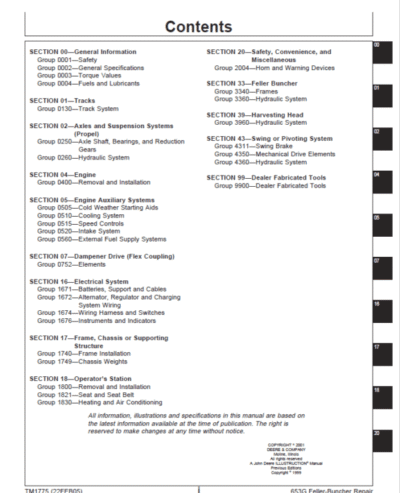 John Deere 653G Feller Buncher Services Repair Manual - Image 3