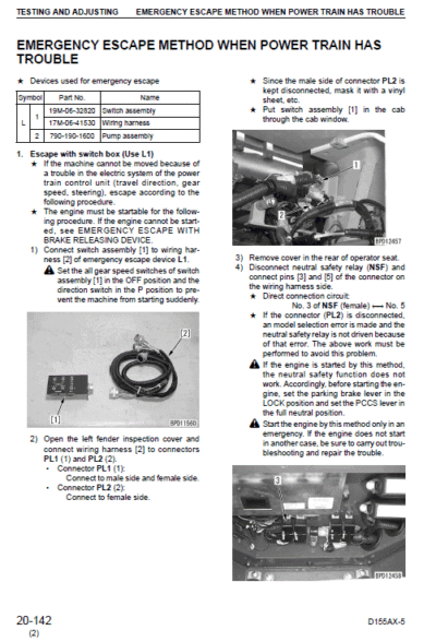 Komatsu D155ax Bulldozer Operation Maintenance Manual - Image 3