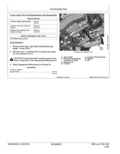 John Deere 260E, 310E Articulated Dump Truck Service Manual - Image 3