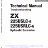 Hitachi ZX225US-6, ZX225USR-6, ZX225USLC-6, ZX225USRLC-6 ZAXIS Excavator Repair Manual
