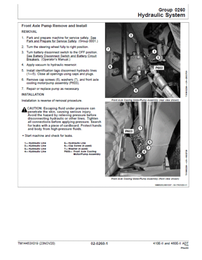 John Deere 410E II, 460E II Articulated Dump Truck Service Manual - Image 3