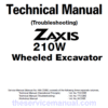 Hitachi ZX210W ZAXIS Excavator Repair Manual