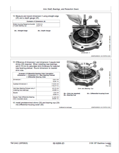 John Deere 310K EP Backhoe Loader Repair Technical Manual (S.N after G219607 – )