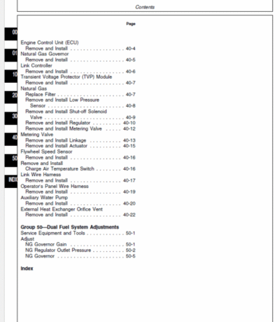 John Deere 400 Series 6076AFD Dual Fuel Engines Service Manual - Image 4