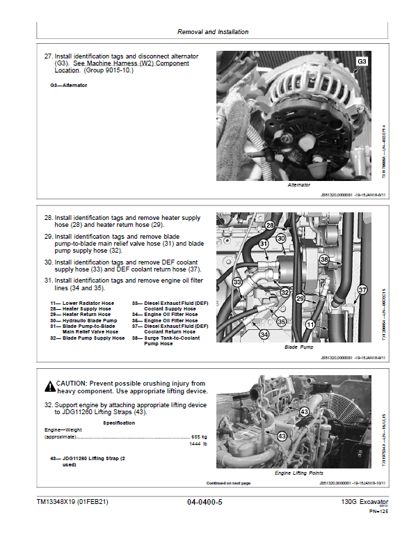 John Deere 130GLC Excavator Repair Services Manual SN John Deere 130GLC Excavator Repair Services Manual SN - Image 3