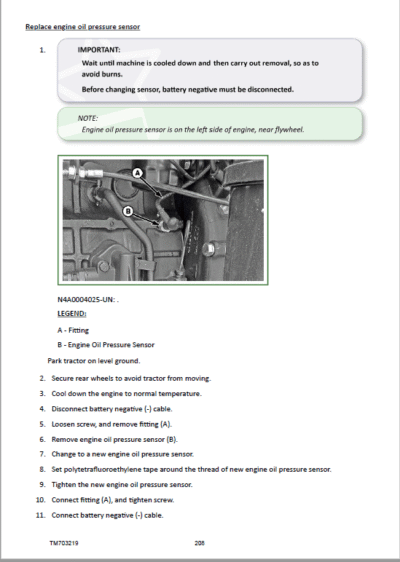 John Deere 3025D 3043D Tractors Technical Manual - Image 3