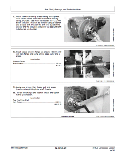 John Deere 210LE Landscape Loader Repair Service Manual - Image 3