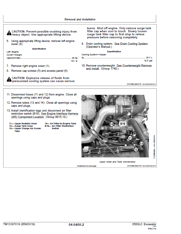 John Deere 350GLC Excavator Repair Service Manual John Deere 350GLC Excavator Repair Service Manual - Image 3