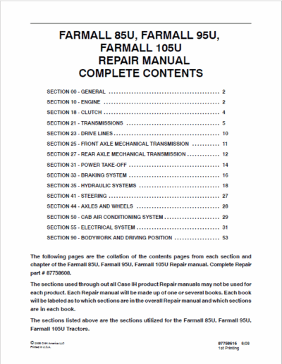 Case IH Farmall 95U 105U 115U Pro EP Service Manual - Image 3