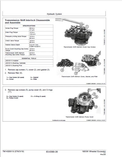 John Deere 190GW Wheeled Excavator Repair Services Manual - Image 4