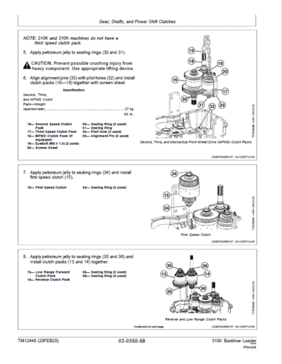 John Deere 310K Backhoe Loader Repair Technical Manual (S.N after C219607 & D219607 – ) - Image 2