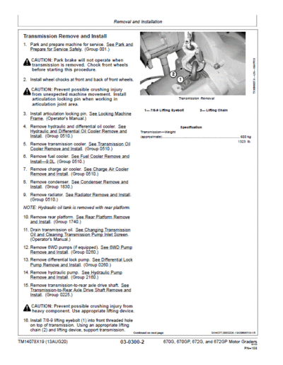 John Deere 670G, 670GP, 672G, 672GP Grader Repair Services Manual - Image 4