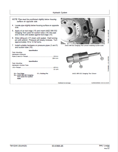 John Deere 644J Loader Repair Technical Manual - Image 4