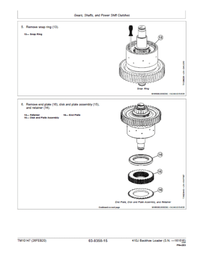 John Deere 410J Backhoe Loader Repair Technical Manual (S.N before – 161616 )