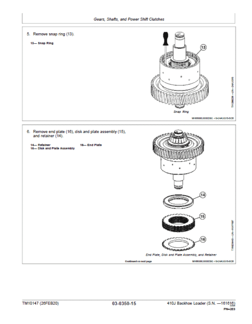 John Deere 410J Backhoe Loader Repair Technical Manual (S.N before – 161616 )