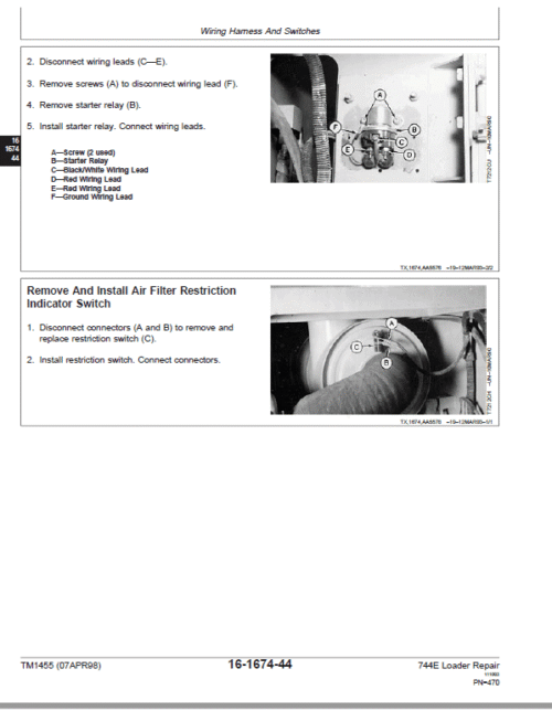 John Deere 744E Loader Repair Technical Manual