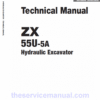 Hitachi ZX55U-5A Mini Excavator Service Repair Manual