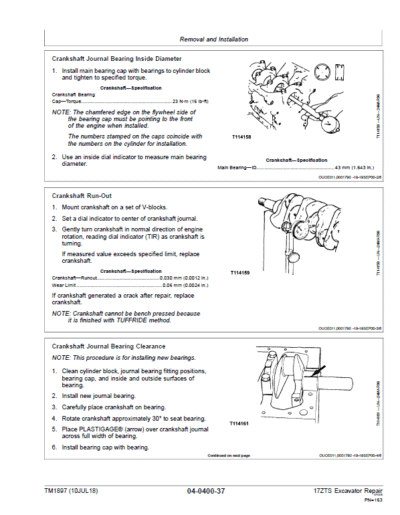 John Deere 17ZTS Excavator Repair Service Manual - Image 4