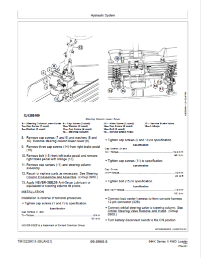 John Deere 844K 4WD Series II Loader Technical Manual - Image 4