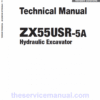 Hitachi ZX55USR-5A Excavator Service Repair Manual