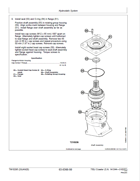 John Deere 750J Crawler Dozer Technical Manual (SN. from D141344-D219962) John Deere 750J Crawler Dozer Technical Manual (SN. from D141344-D219962) - Image 3