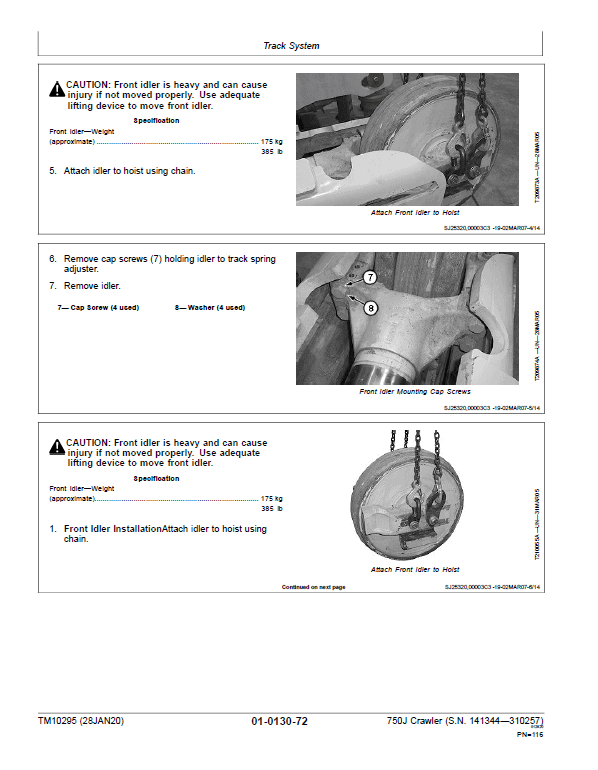 John Deere 750J Crawler Dozer Technical Manual (SN. from D219963-D310257) John Deere 750J Crawler Dozer Technical Manual (SN. from D219963-D310257) - Image 3