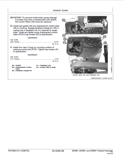 John Deere 803MH, 853MH, 859MH Harvester Closed-Loop Repair Manual SN - Image 4