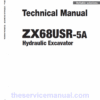 Hitachi ZX68USR-5A Excavator Service Repair Manual