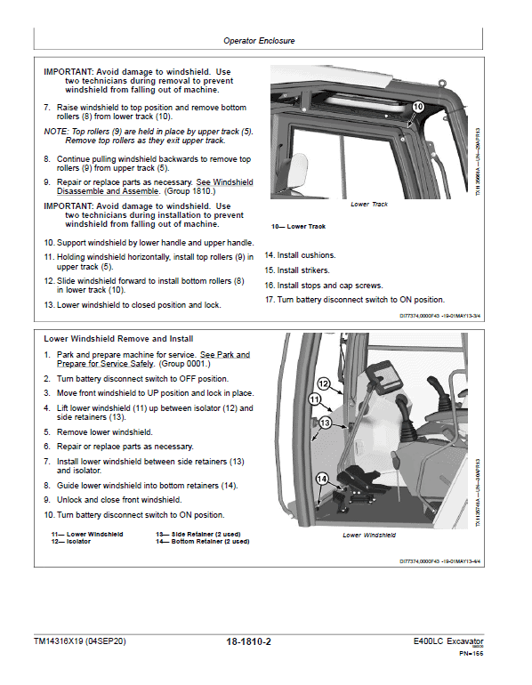 John Deere E400LC Excavator Repair Service Manual John Deere E400LC Excavator Repair Service Manual - Image 3