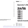 Hitachi ZX48U-3, ZX52U-3 Excavator Technical Repair Manual