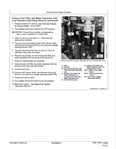John Deere 544K 4WD Loader Technical Manual - Image 4