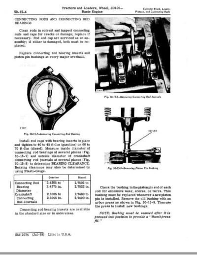 John Deere JD400 Tractor Repair Technical Manual - Image 2