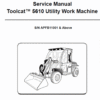 Bobcat 5610 Tool Utility Vehicle Service Repair Manual